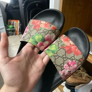 Gucci floral slides